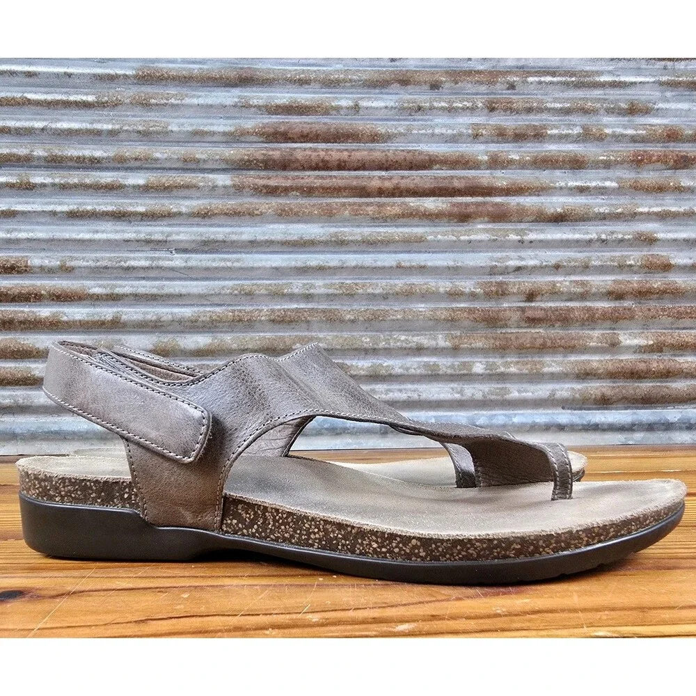 $130 DANSKO US 10.5-11 EU 41 Stone Leather REECE Sandals 6024795300 Pristine!!